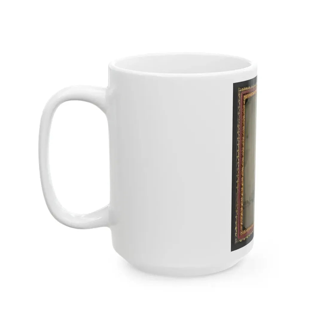 Seven Unidentified Soldiers In Union Uniforms With Drum And Stacked Rifles In Front Of Tent (U.S. Civil War) White Coffee Mug - Go Mug Yourself