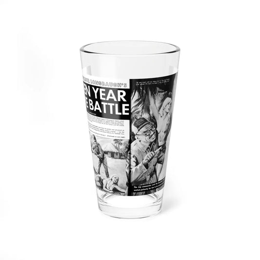 Seven Year Love Battle, Man's True Danger, December 1962 (Magazine Illustration) Pint Glass 16oz 16oz - Go Mug Yourself