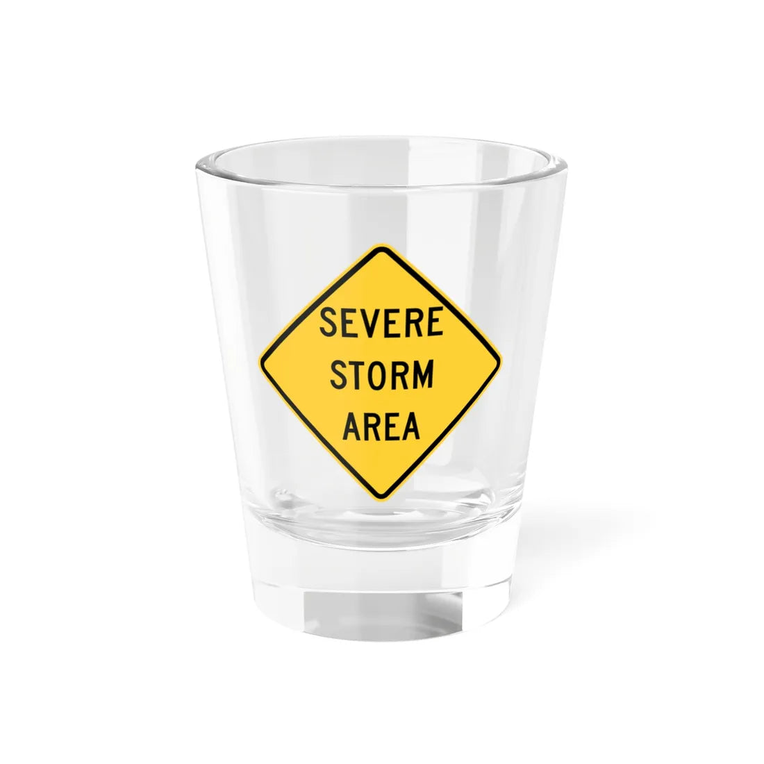 SEVERE STORM AREA MUTCD-ID W8-2101 (Idaho) (Road Sign) Shot Glass 1.5oz 1.5oz - Go Mug Yourself
