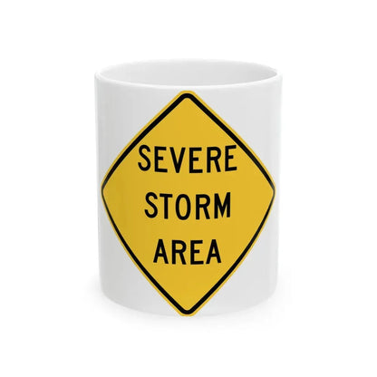 SEVERE STORM AREA MUTCD-ID W8-2101 (Idaho) (Road Sign) White Coffee Mug 11oz - Go Mug Yourself