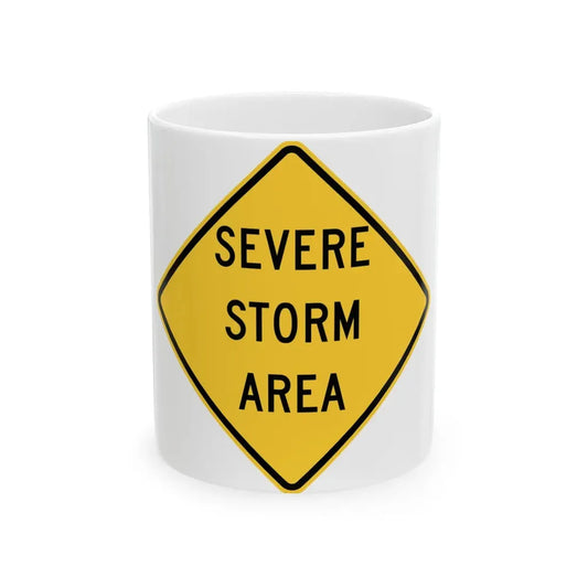 SEVERE STORM AREA MUTCD-ID W8-2101 (Idaho) (Road Sign) White Coffee Mug 11oz - Go Mug Yourself
