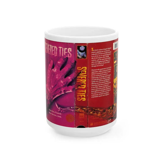 SEVERED TIES VERSION 2 (VHS COVER) - White Coffee Mug 15oz - Go Mug Yourself