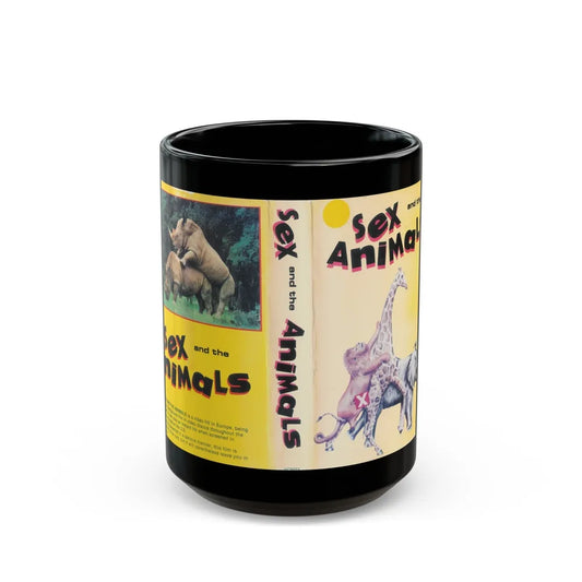 SEX AND THE ANIMALS (VHS COVER) - Black Coffee Mug-15oz-Go Mug Yourself