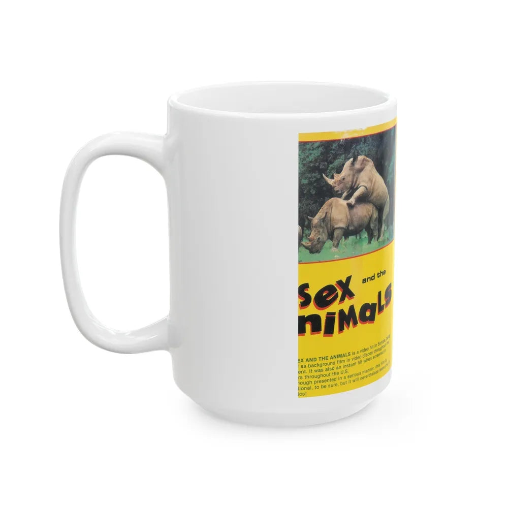 SEX AND THE ANIMALS (VHS COVER) - White Coffee Mug-Go Mug Yourself