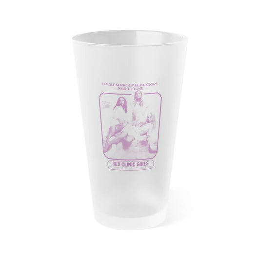 SEX CLINIC GIRLS 1973 Movie Poster - Frosted Pint Glass 16oz-16oz-Frosted-Go Mug Yourself