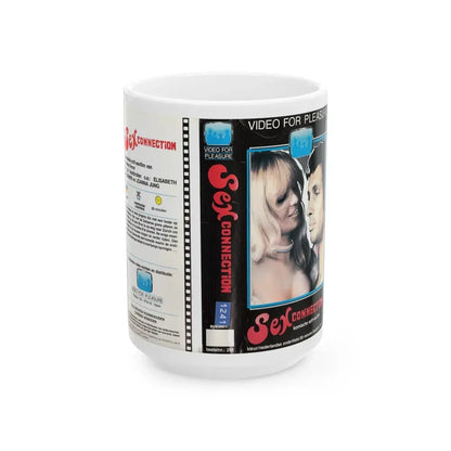 SEX CONNECTION (VHS COVER) - White Coffee Mug 15oz - Go Mug Yourself