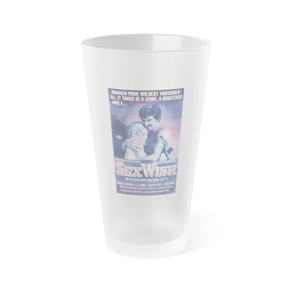 SEX WISH 1976 Movie Poster - Frosted Pint Glass 16oz-16oz-Frosted-Go Mug Yourself