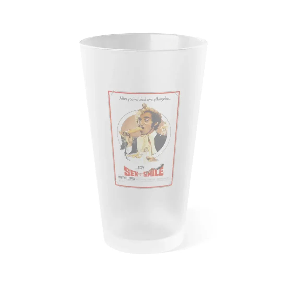 SEX WITH A SMILE 1976 Movie Poster - Frosted Pint Glass 16oz 16oz Frosted - Go Mug Yourself