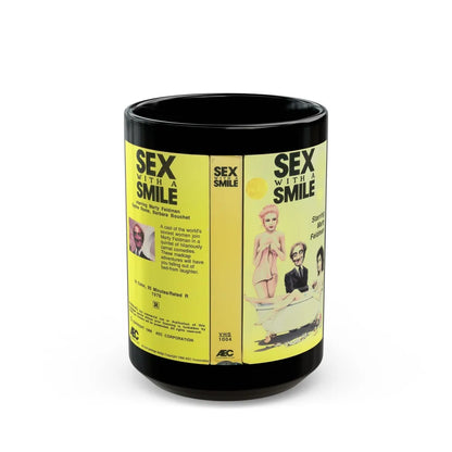 SEX WITH A SMILE STARRING MARTY FELDMAN SEXPLOITATION (VHS COVER) - Black Coffee Mug-15oz-Go Mug Yourself