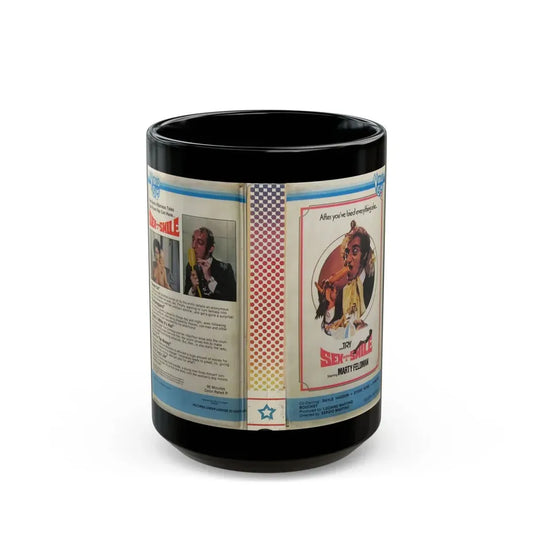 SEX WITH A SMILE STARRING MARTY FELDMAN (VHS COVER) - Black Coffee Mug 15oz - Go Mug Yourself
