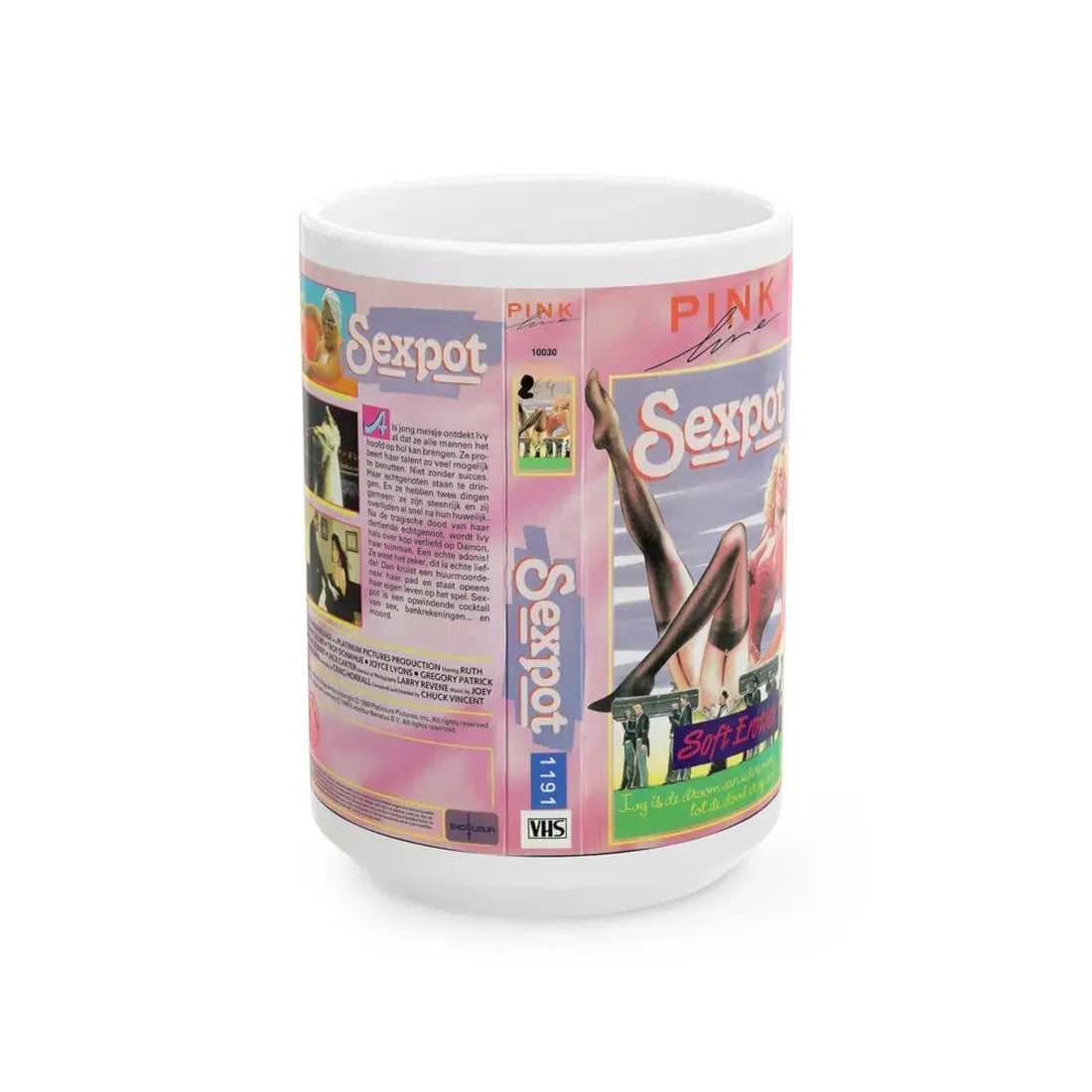 SEXPOT (VHS COVER) - White Coffee Mug 15oz - Go Mug Yourself