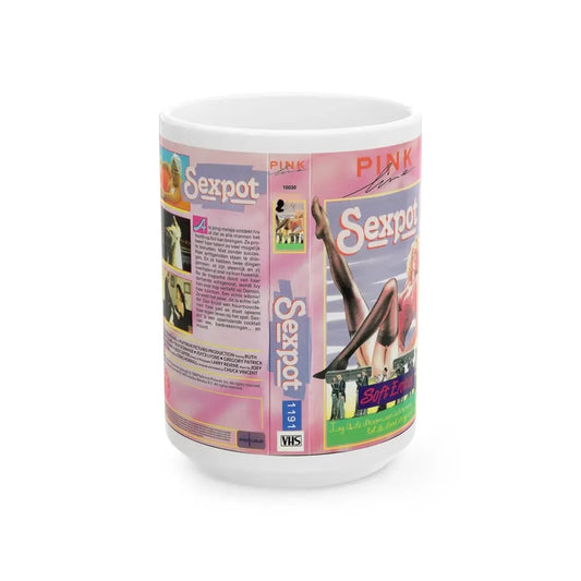 SEXPOT (VHS COVER) - White Coffee Mug 15oz - Go Mug Yourself