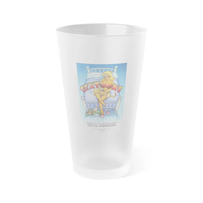 SEXTOONS 1975 Movie Poster - Frosted Pint Glass 16oz-16oz-Frosted-Go Mug Yourself