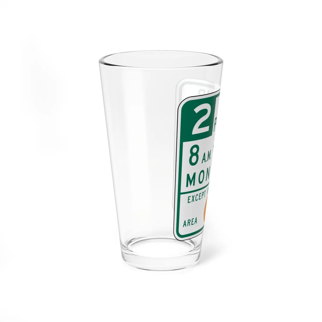 SF PERMIT PARKING (California) (Road Sign) Pint Glass 16oz - Go Mug Yourself