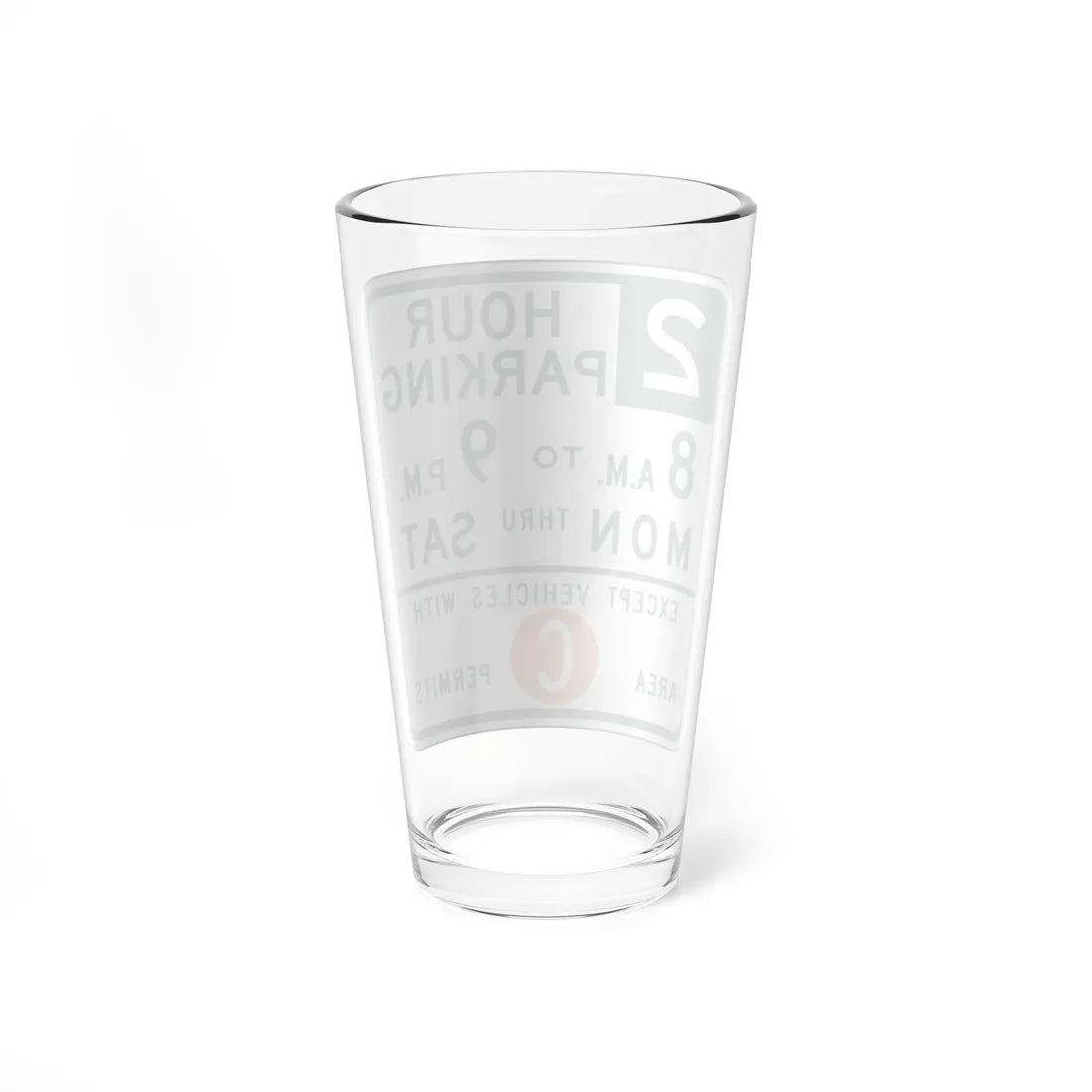 SF PERMIT PARKING (California) (Road Sign) Pint Glass 16oz - Go Mug Yourself