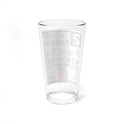 SF PERMIT PARKING (California) (Road Sign) Pint Glass 16oz - Go Mug Yourself