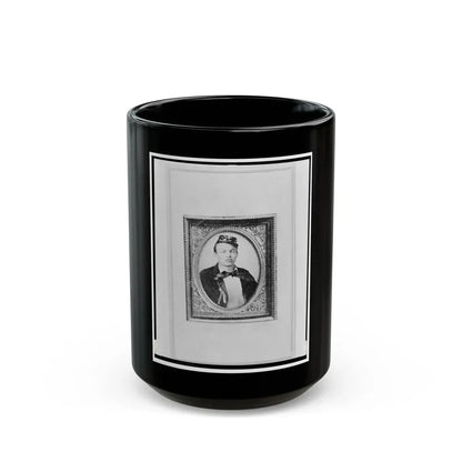 Sgt. Hermann Reintanz, Head-And-Shoulders Portrait, Facing Front (U.S. Civil War) Black Coffee Mug 15oz - Go Mug Yourself