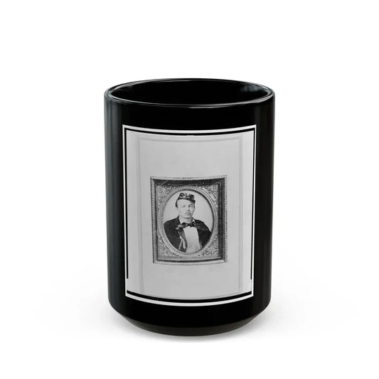Sgt. Hermann Reintanz, Head-And-Shoulders Portrait, Facing Front (U.S. Civil War) Black Coffee Mug 15oz - Go Mug Yourself