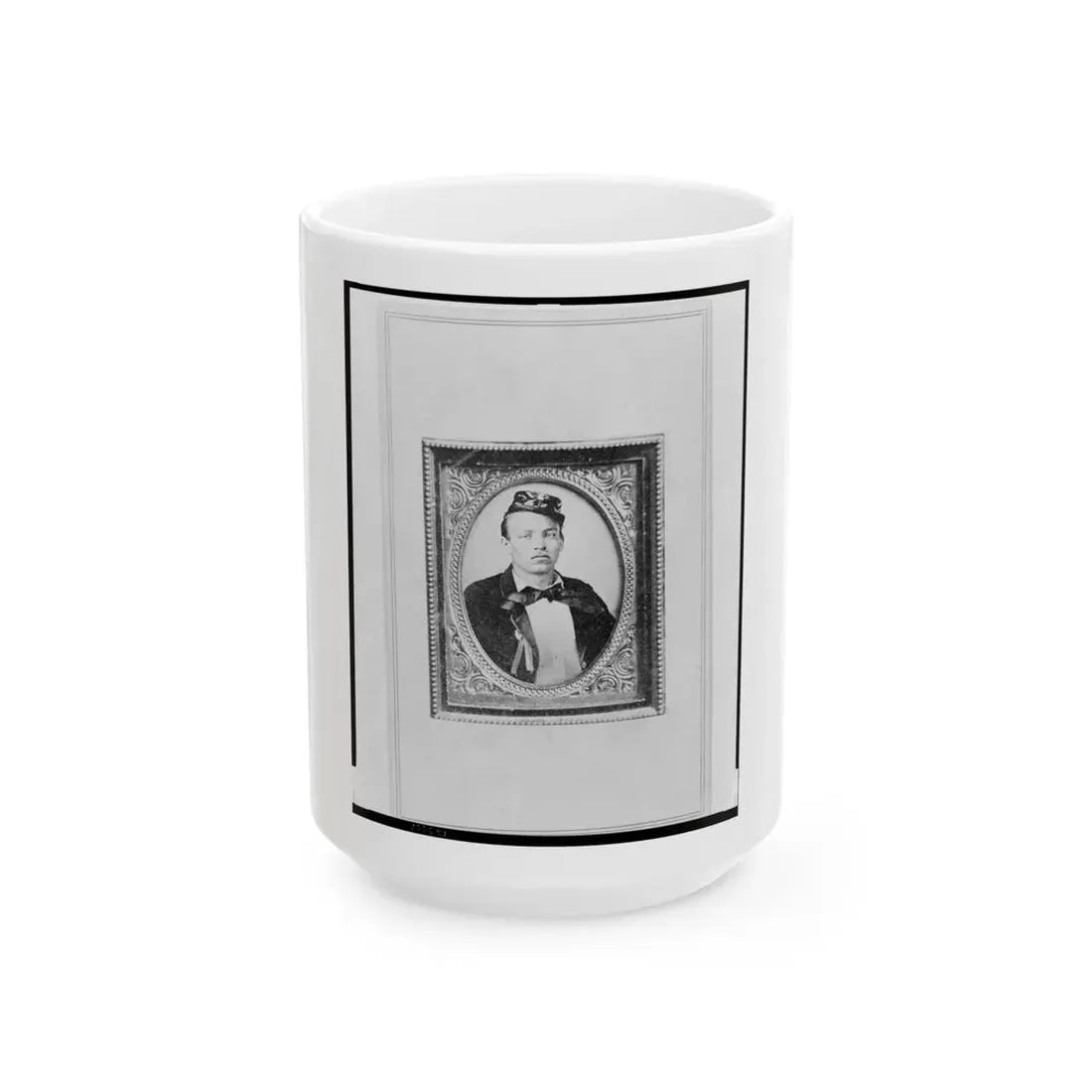 Sgt. Hermann Reintanz, Head-And-Shoulders Portrait, Facing Front (U.S. Civil War) White Coffee Mug 15oz - Go Mug Yourself