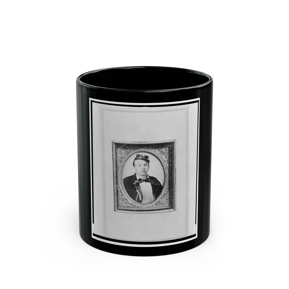 Sgt. Hermann Reintanz, Head-And-Shoulders Portrait, Facing Front (U.S. Civil War) Black Coffee Mug-11oz-Go Mug Yourself