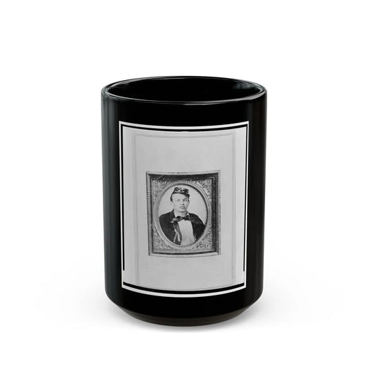 Sgt. Hermann Reintanz, Head-And-Shoulders Portrait, Facing Front (U.S. Civil War) Black Coffee Mug-15oz-Go Mug Yourself