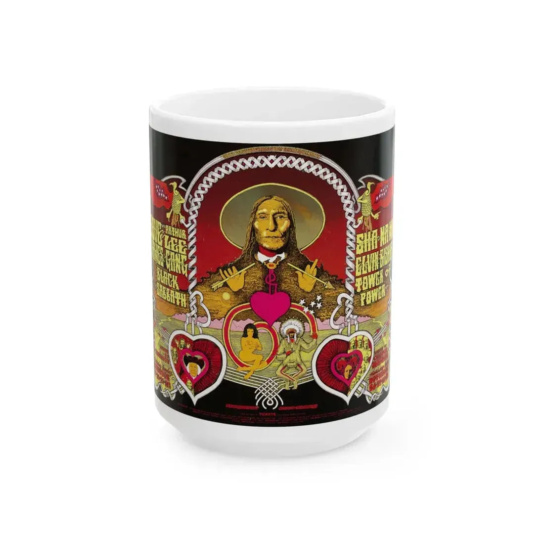 Sha Na Na 1970 (Music Poster) White Coffee Mug 15oz - Go Mug Yourself