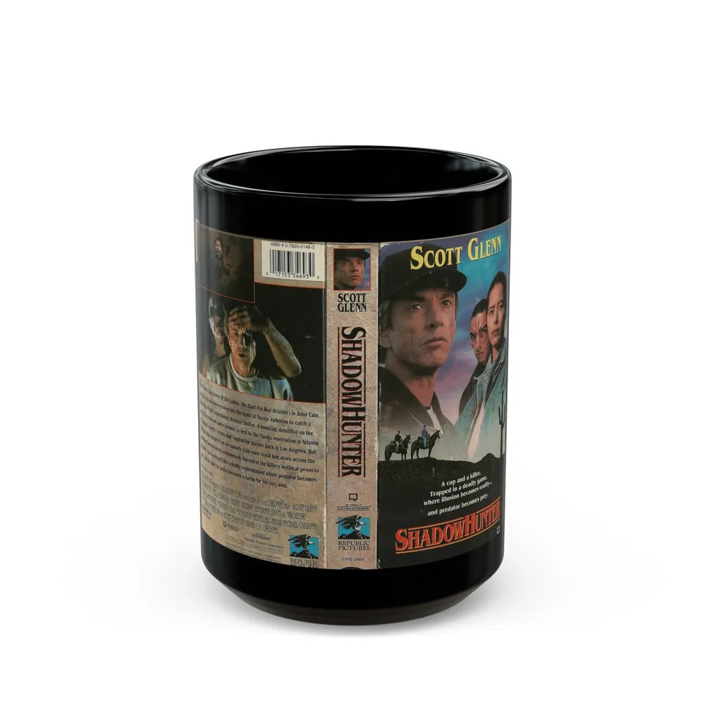 SHADOW HUNTER (VHS COVER) - Black Coffee Mug-15oz-Go Mug Yourself