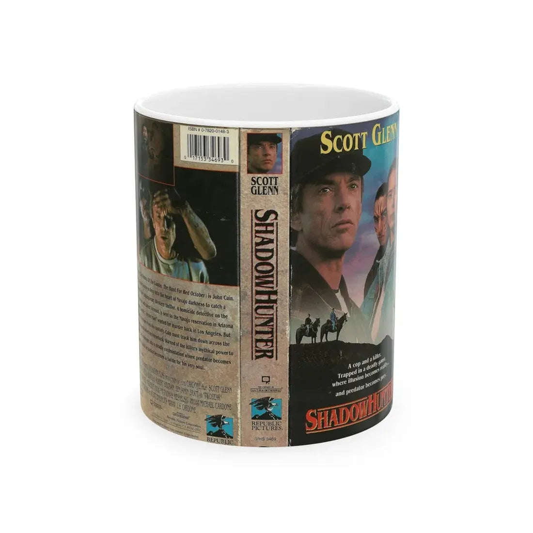 SHADOW HUNTER (VHS COVER) - White Coffee Mug 11oz - Go Mug Yourself