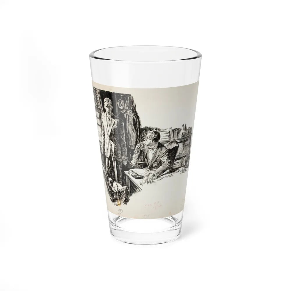 Shadow of a Lady Magazine Illustration (1957) (Magazine Illustration) Pint Glass 16oz-16oz-Go Mug Yourself