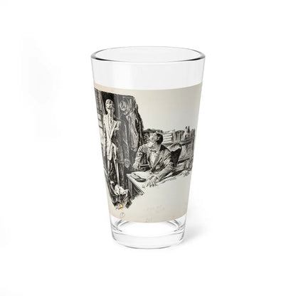 Shadow of a Lady Magazine Illustration (1957) (Magazine Illustration) Pint Glass 16oz-16oz-Go Mug Yourself