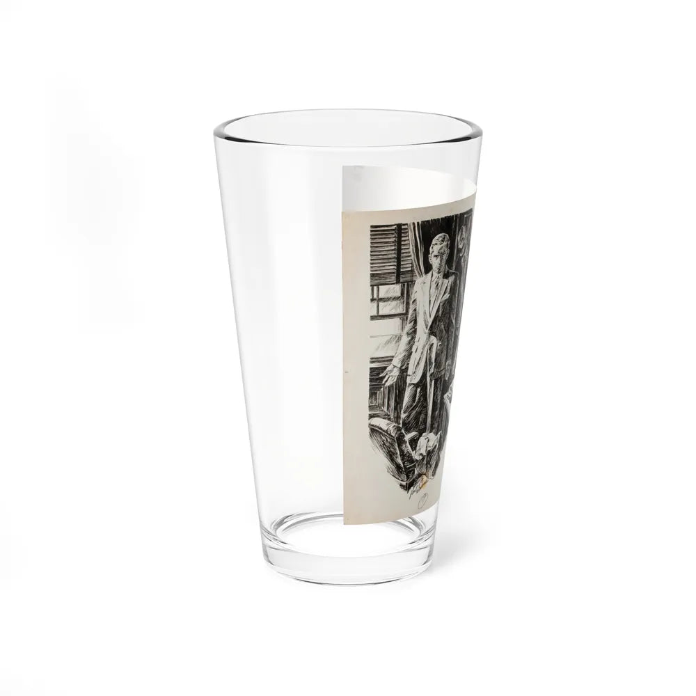 Shadow of a Lady Magazine Illustration (1957) (Magazine Illustration) Pint Glass 16oz-Go Mug Yourself