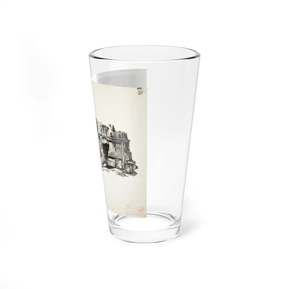 Shadow of a Lady Magazine Illustration (1957) (Magazine Illustration) Pint Glass 16oz-Go Mug Yourself