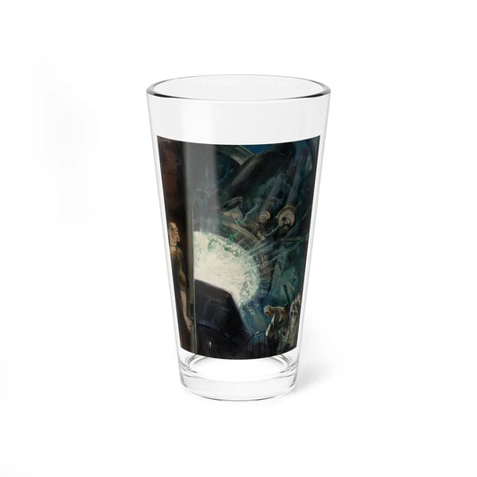 Shadow of Fu Manchu, Collier's interior illustration, May 8, 1948 (Magazine Illustration) Pint Glass 16oz 16oz - Go Mug Yourself