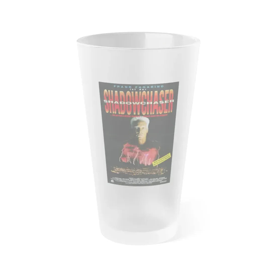 SHADOWCHASER 1992 Movie Poster - Frosted Pint Glass 16oz 16oz Frosted - Go Mug Yourself
