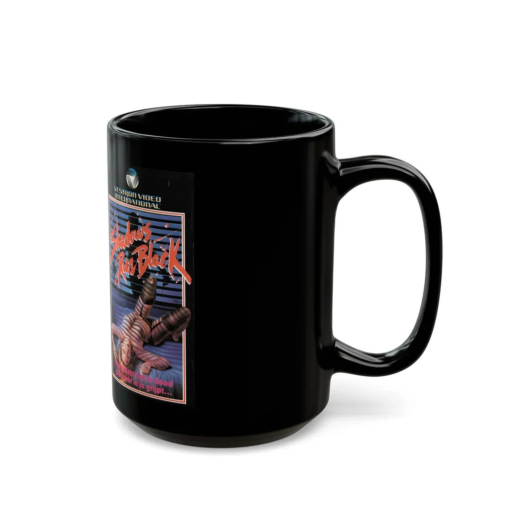 SHADOWS RUN BLACK (VHS COVER) - Black Coffee Mug-Go Mug Yourself