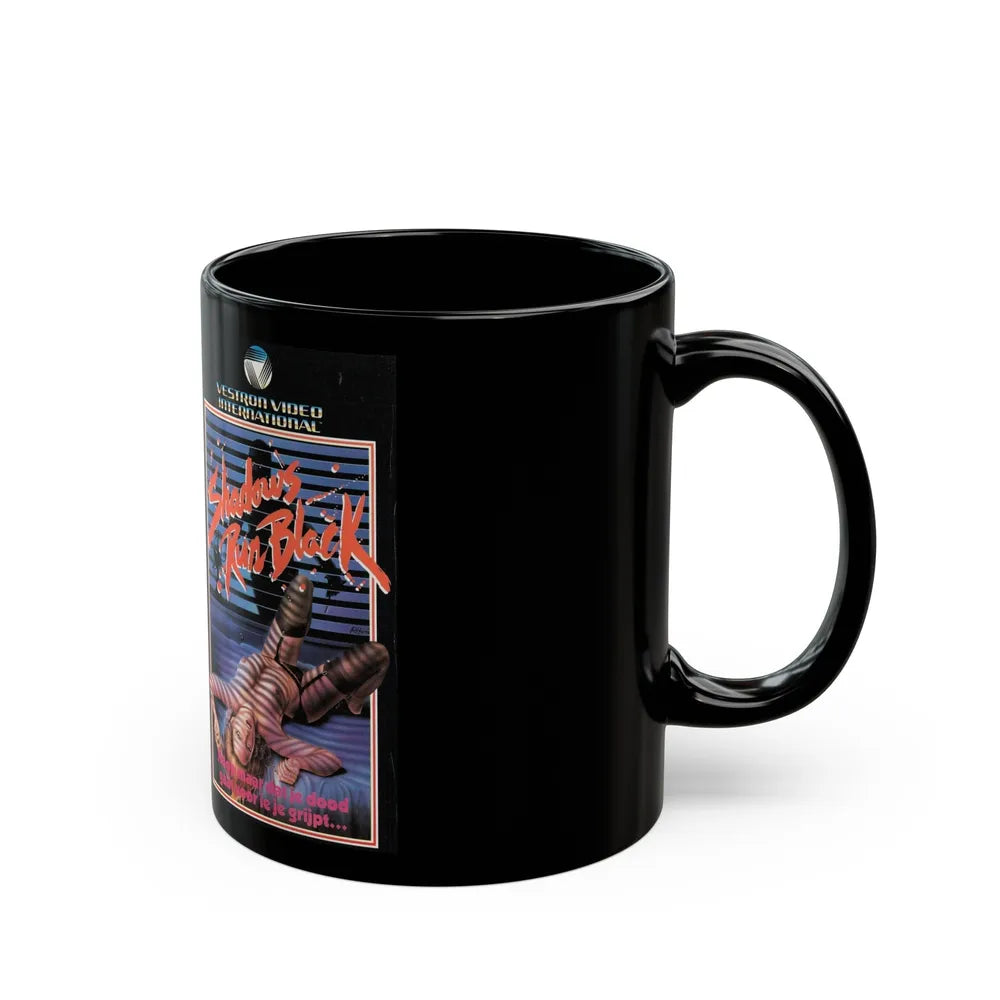 SHADOWS RUN BLACK (VHS COVER) - Black Coffee Mug-Go Mug Yourself