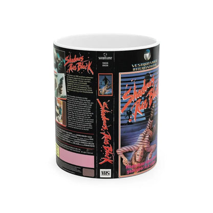 SHADOWS RUN BLACK (VHS COVER) - White Coffee Mug 11oz - Go Mug Yourself