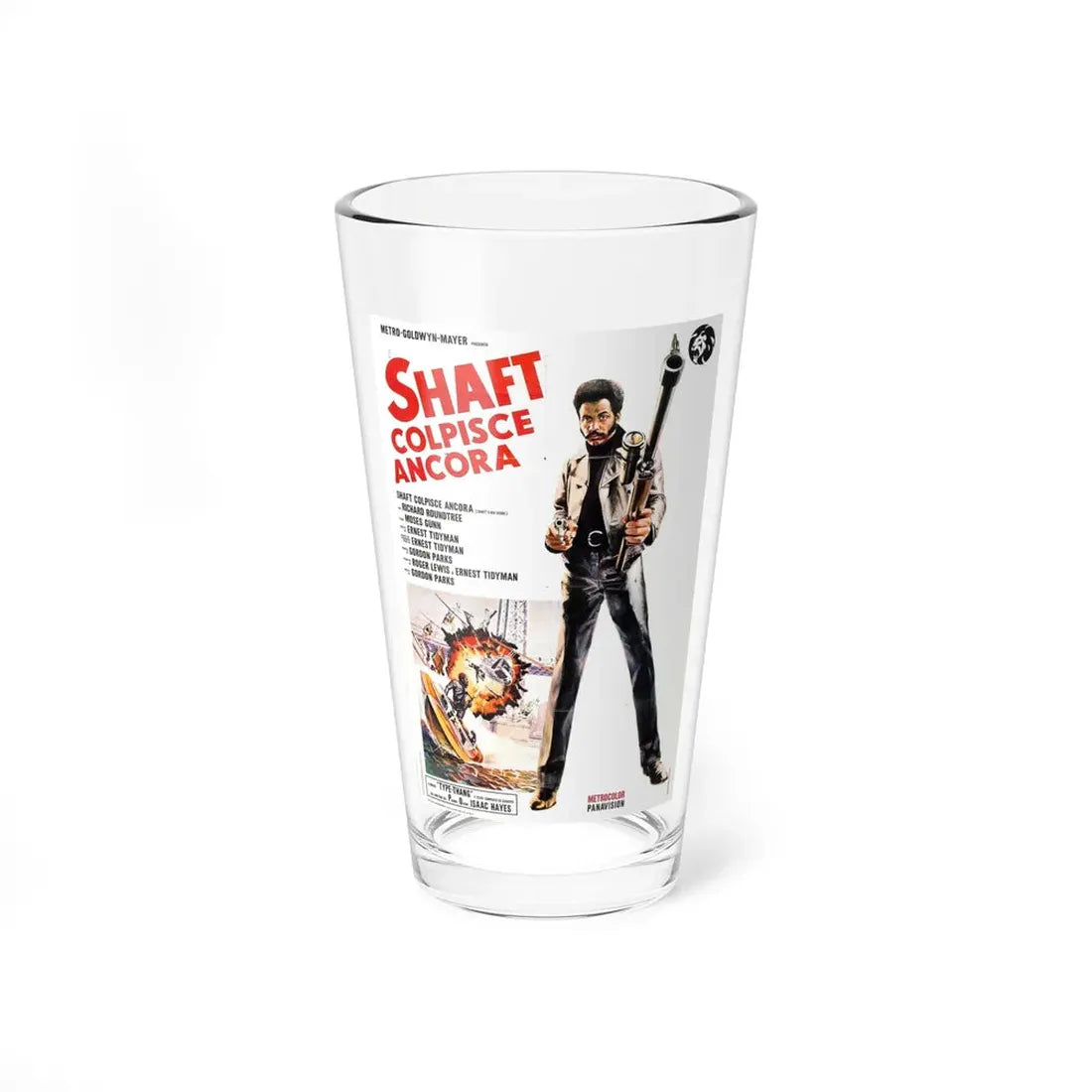 SHAFT'S BIG SCORE! (3) 1972 Movie Poster - Pint Glass 16oz 16oz - Go Mug Yourself
