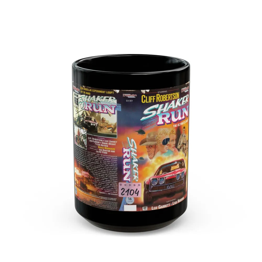 SHAKER RUN (VHS COVER) - Black Coffee Mug-15oz-Go Mug Yourself