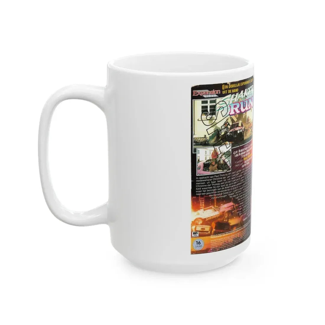 SHAKER RUN (VHS COVER) - White Coffee Mug - Go Mug Yourself