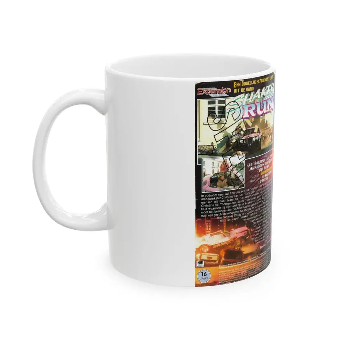 SHAKER RUN (VHS COVER) - White Coffee Mug - Go Mug Yourself
