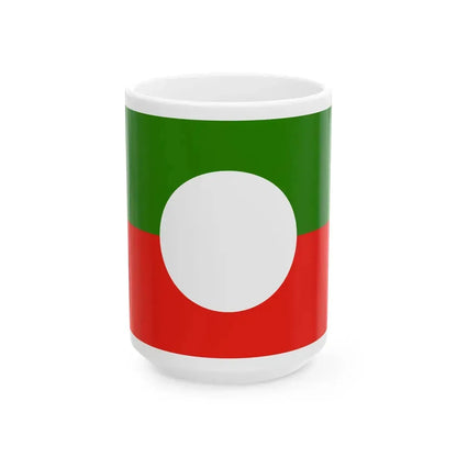 Shan National Democratic Party Flag (Myanmar) White Coffee Mug 15oz - Go Mug Yourself