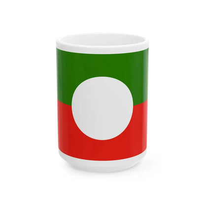 Shan National Democratic Party Flag (Myanmar) White Coffee Mug 15oz - Go Mug Yourself