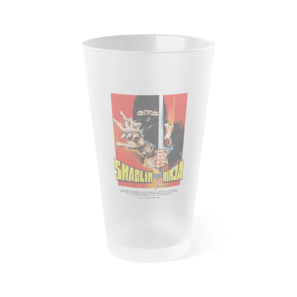 SHAOLIN VS NINJA 1983 Movie Poster - Frosted Pint Glass 16oz-Go Mug Yourself