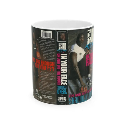 SHAQ ATTACK IN YOUR FACE (VHS COVER) - White Coffee Mug 11oz - Go Mug Yourself