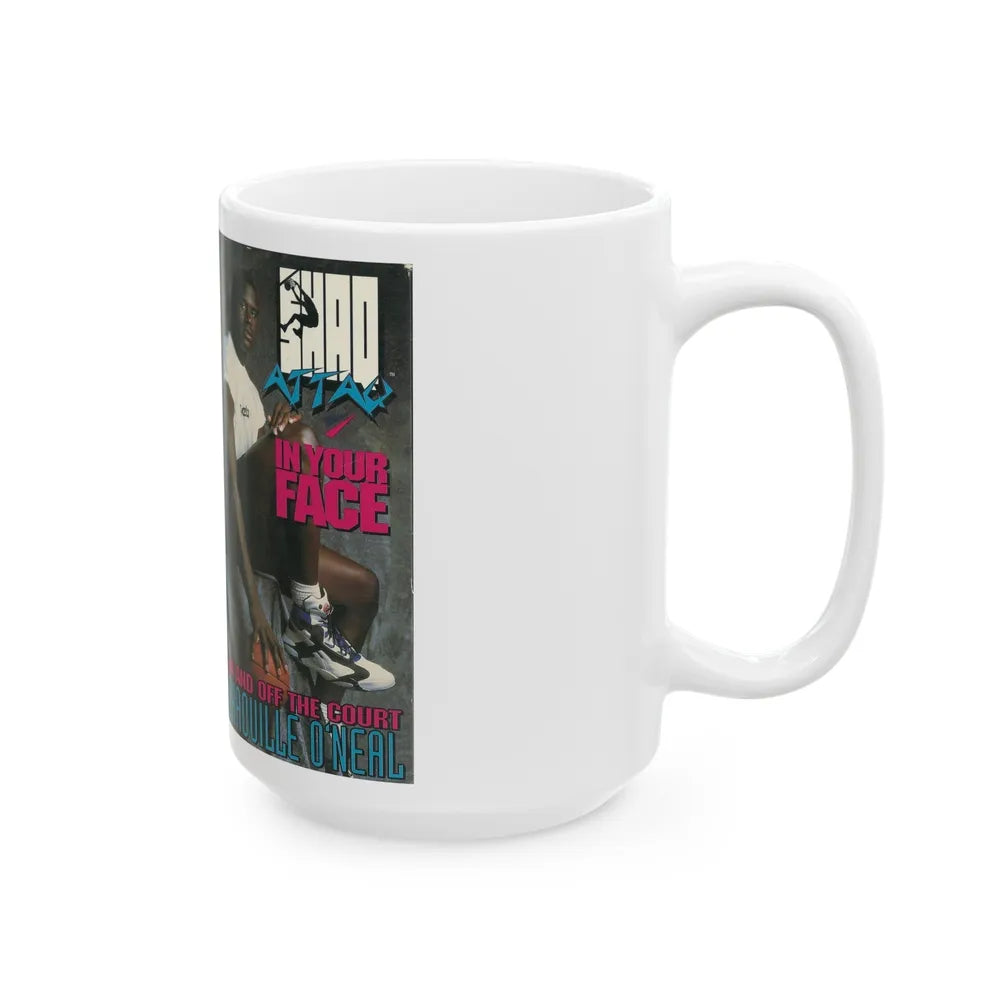 SHAQ ATTACK IN YOUR FACE (VHS COVER) - White Coffee Mug-Go Mug Yourself