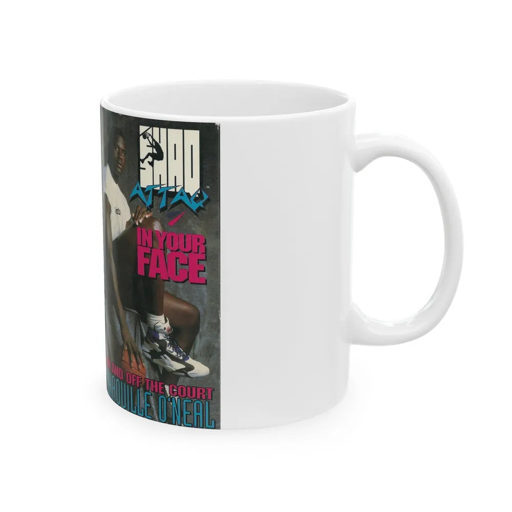 SHAQ ATTACK IN YOUR FACE (VHS COVER) - White Coffee Mug-Go Mug Yourself