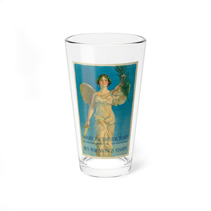 Share in the Victory, Buy War Savings Stamps (Magazine Illustration) Pint Glass 16oz-16oz-Go Mug Yourself