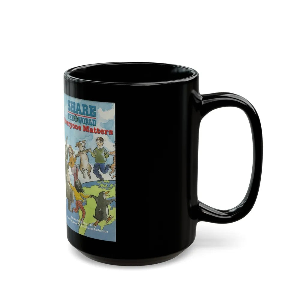 SHARE THE WORLD EVERYONE MATTERS (VHS COVER) - Black Coffee Mug-Go Mug Yourself