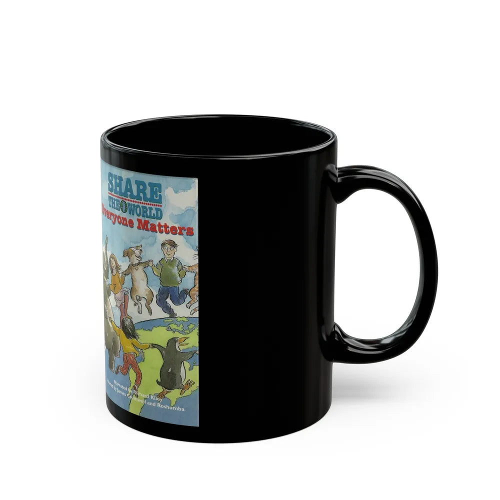 SHARE THE WORLD EVERYONE MATTERS (VHS COVER) - Black Coffee Mug-Go Mug Yourself